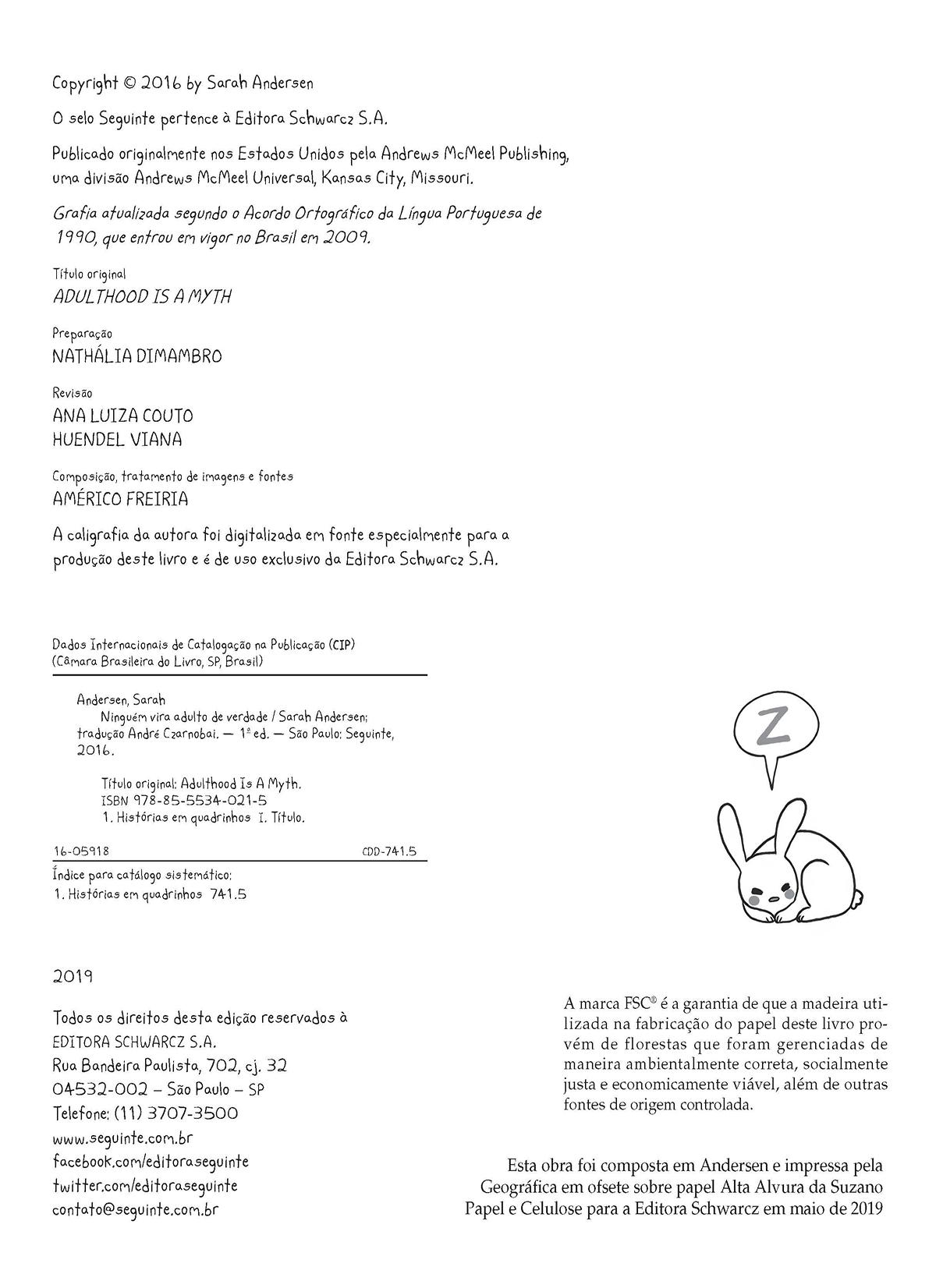 Livro 'Ninguém vira adulto por verdade' por Sarah Andersen